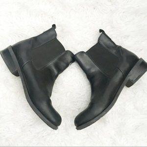Me too | Drita Black Leather Chelsea Boots